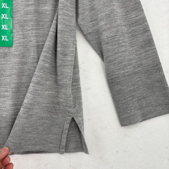 Banana Republic Merino Wool Pullover Sweater Womens Size XL Gray Heather - Picture 8 of 12